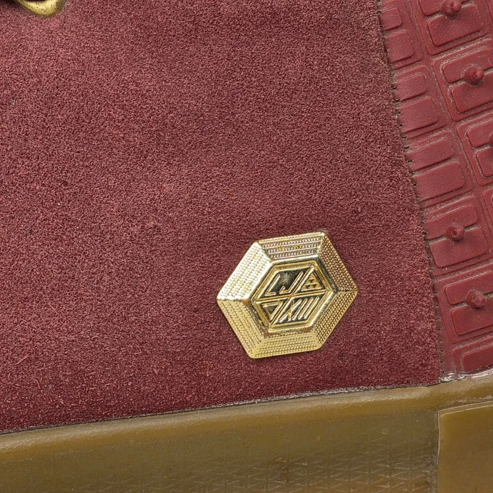 Nike‎ LeBron 13 Lifestyle Team Red Gum Brown Suede Studded 806396-600 Mens 8